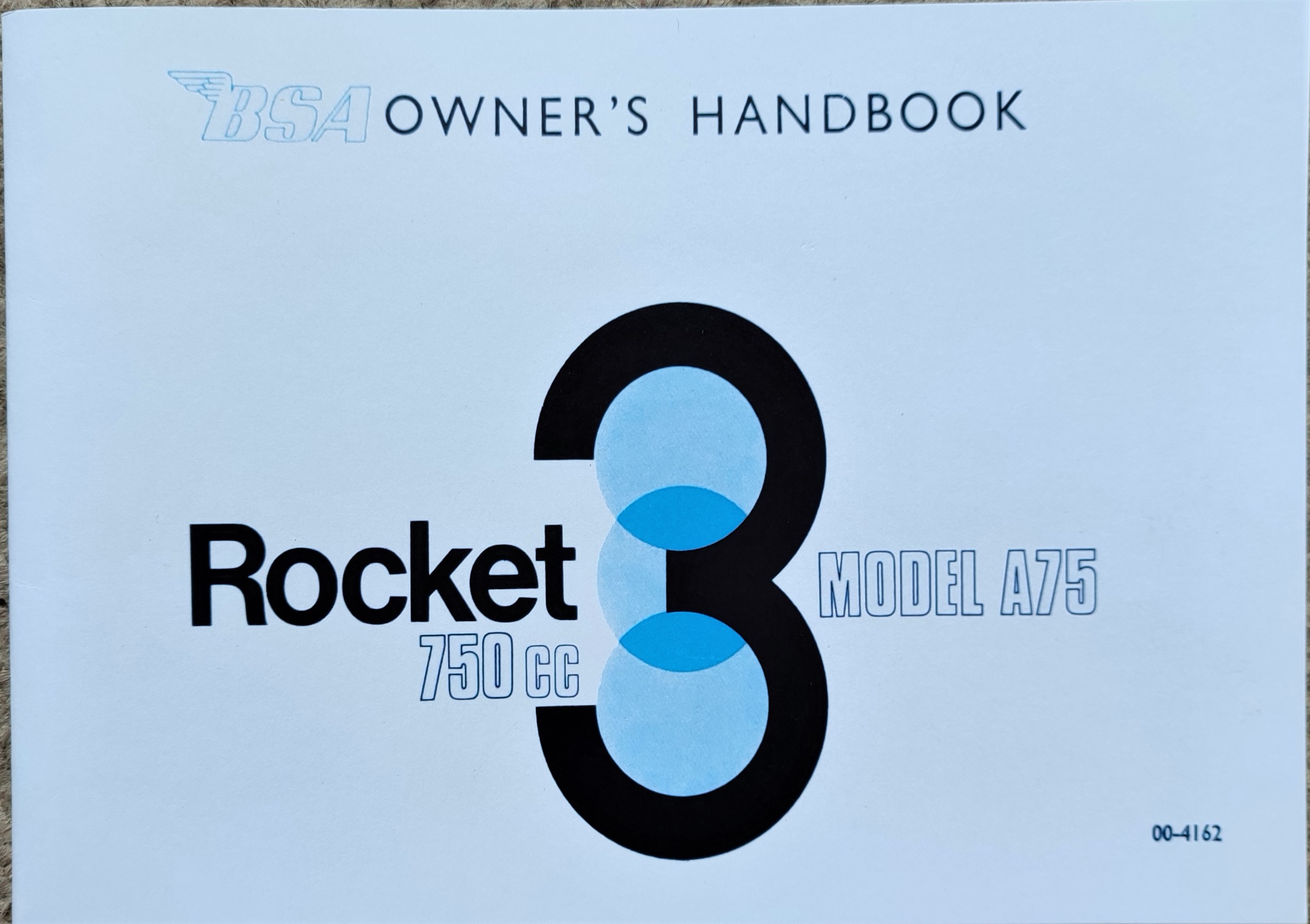 BSA Rocket 3 A75 Motorcycle Handbook 1969